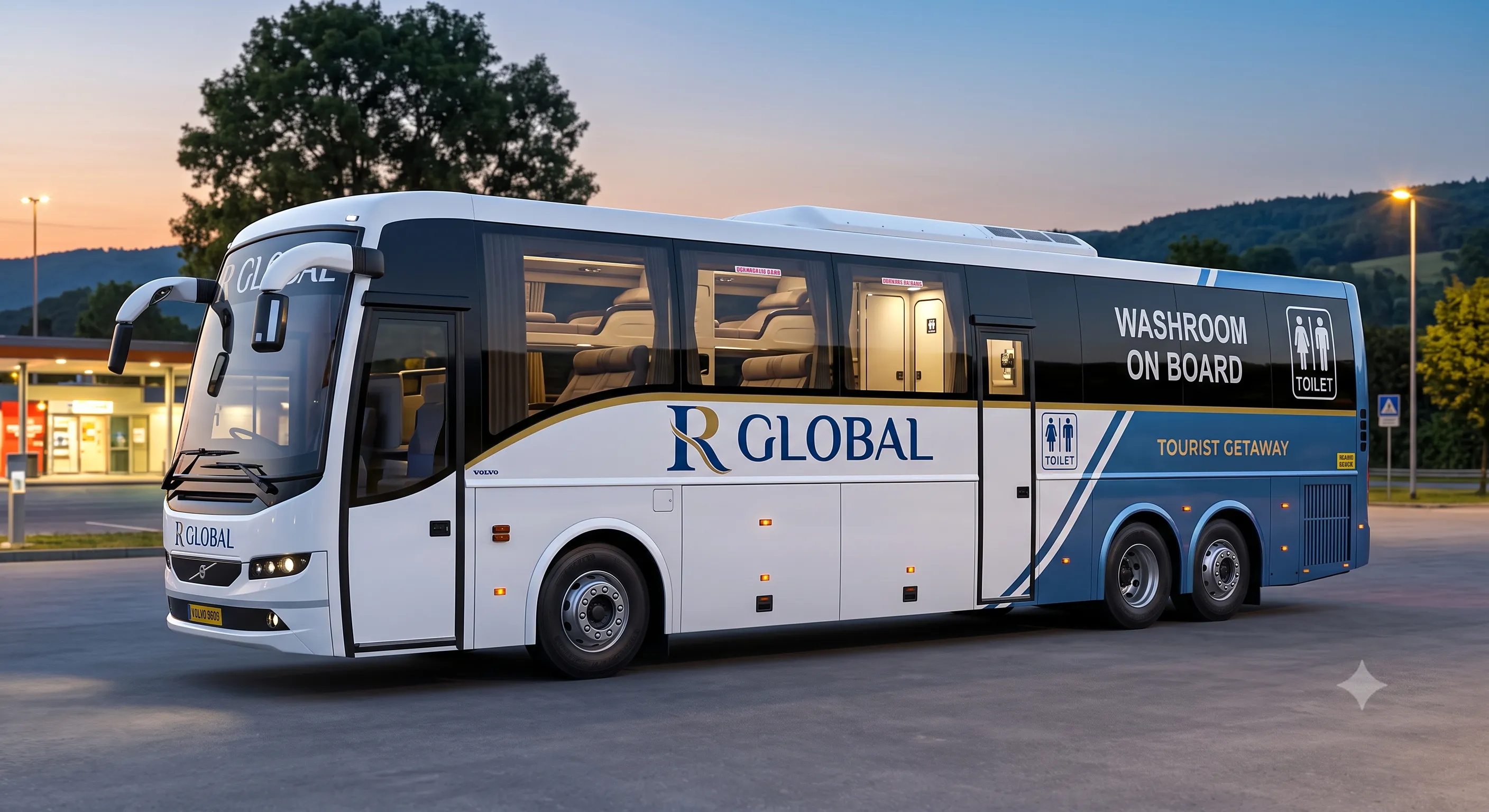 9600 Volvo Bus With Washroom 