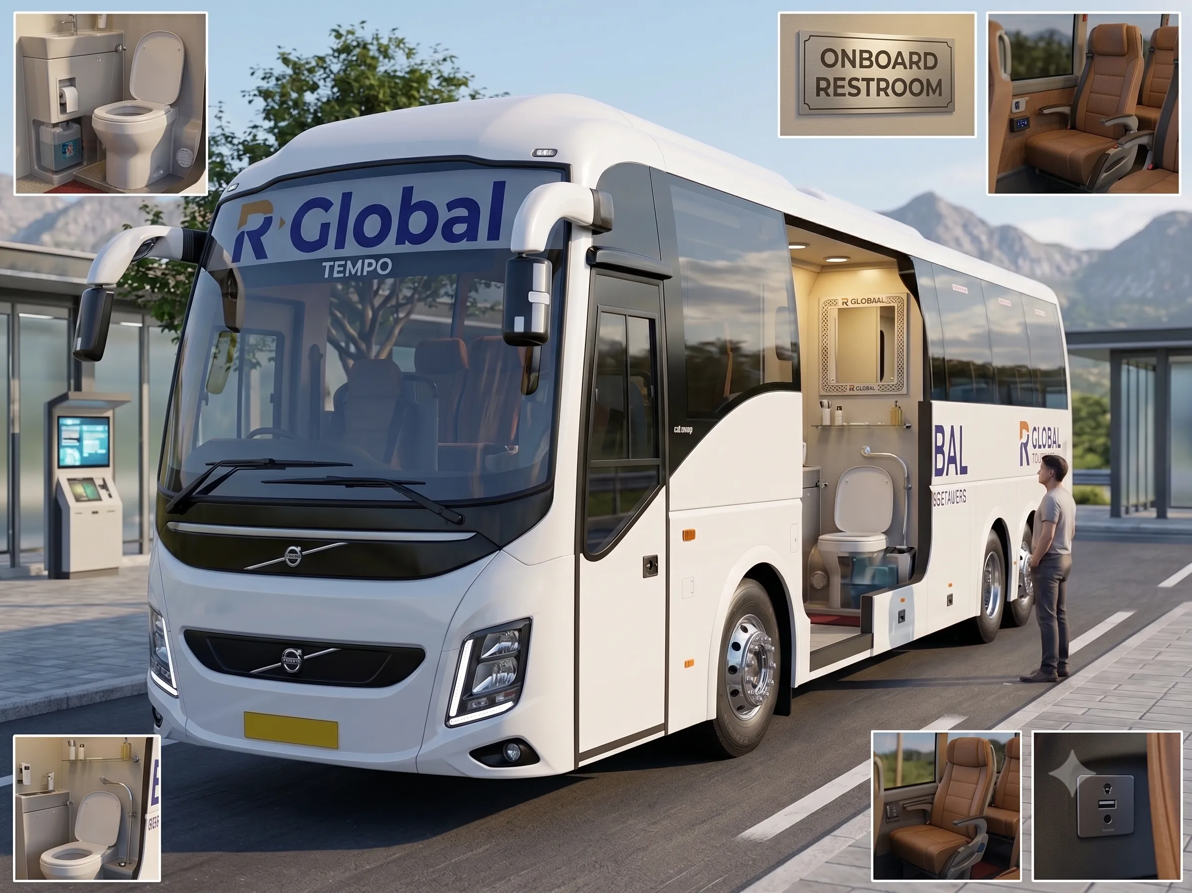 9400 Volvo  Bus with Washrom 
